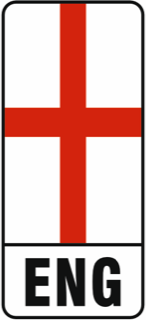 St George's cross and ENGLAND badge on a number plate